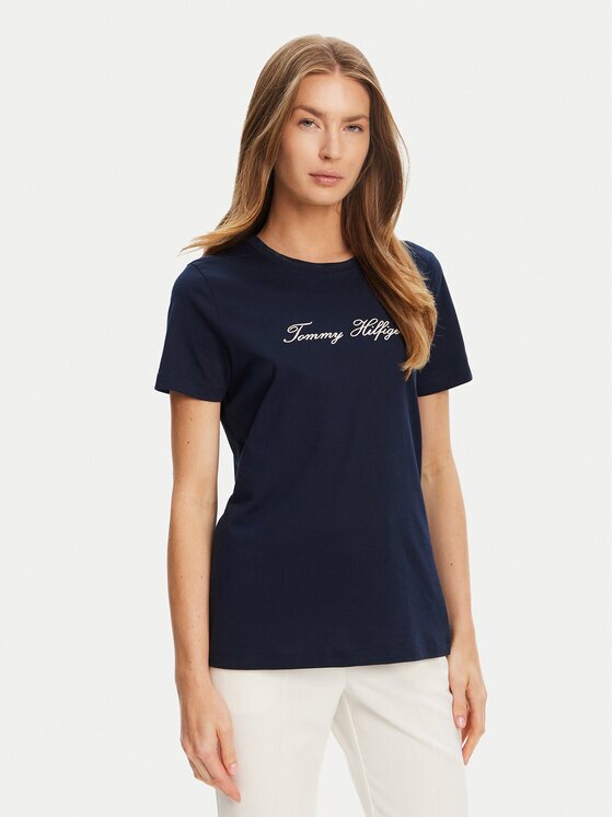 Tommy Hilfiger Тишърт Script WW0WW47210 Regular Fit