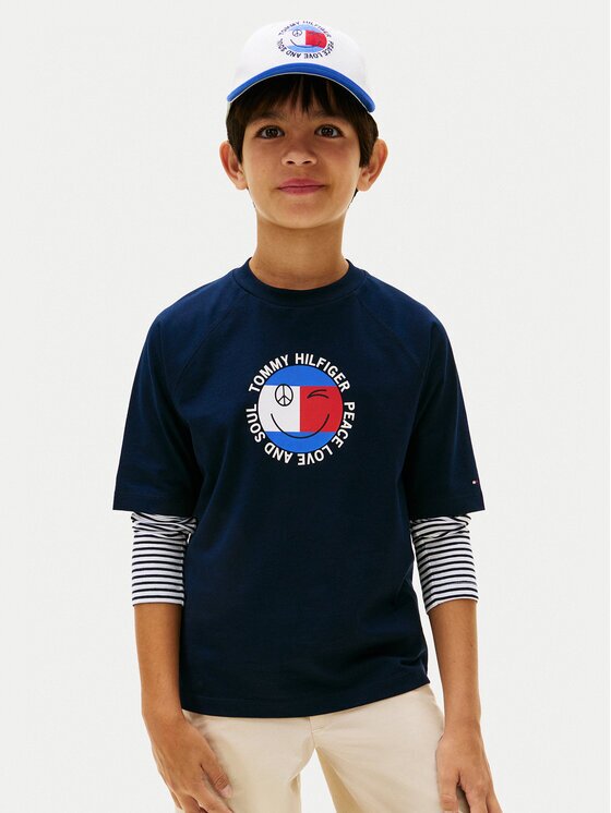 Tommy Hilfiger Тишърт Smiley Flag KB0KB10269 Regular Fit