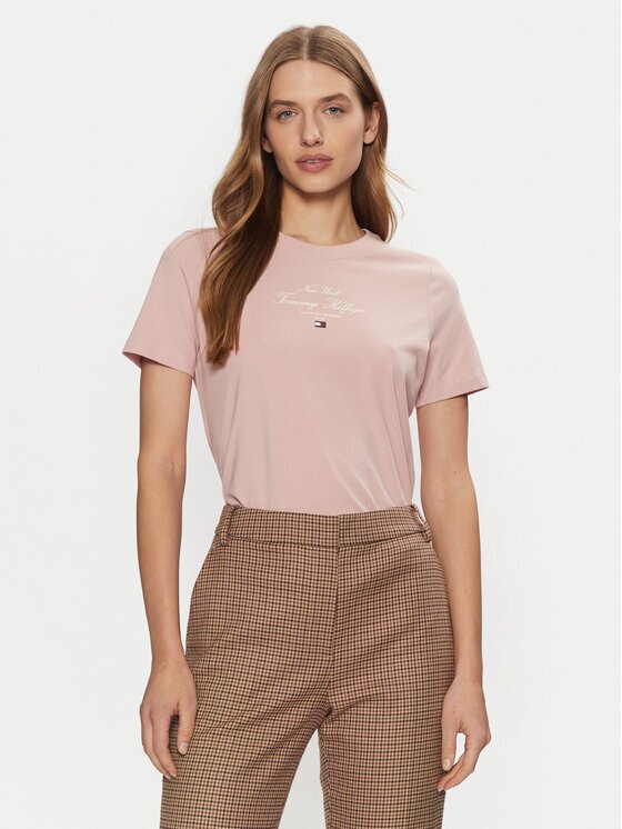 Tommy Hilfiger Тишърт WW0WW43895 Екрю Regular Fit