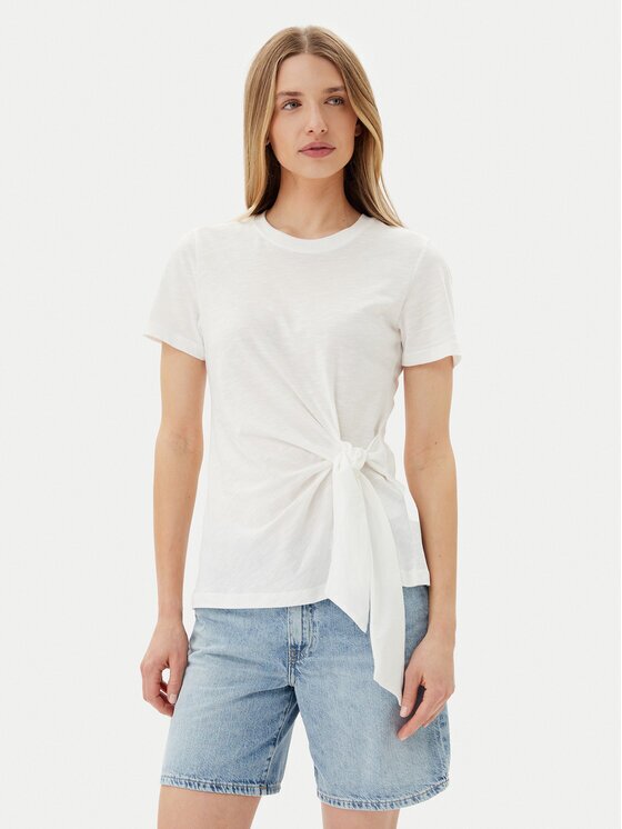 Tommy Hilfiger Тишърт WW0WW44559 Екрю Regular Fit
