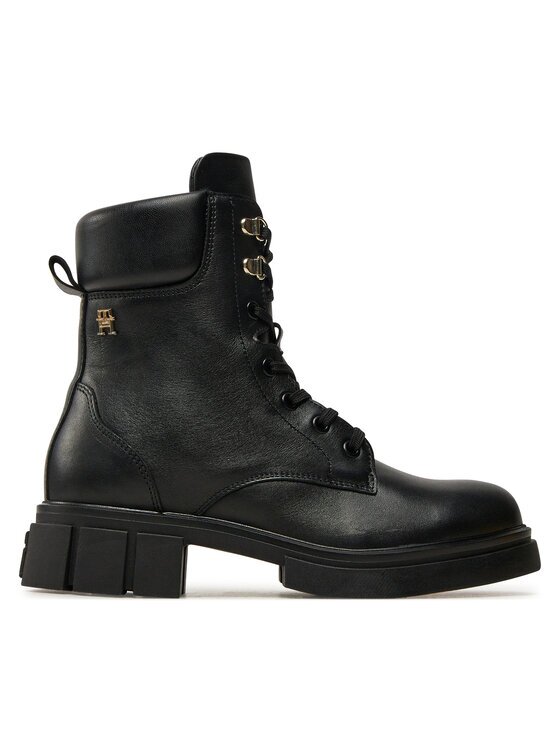 Tommy Hilfiger Туристически oбувки Lace-Up Biker Leather FW0FW08167
