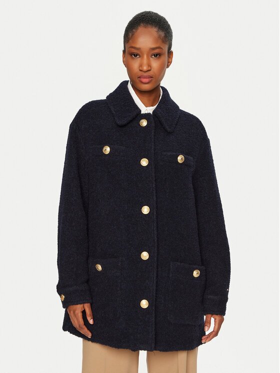 Tommy Hilfiger Вълнено палто WW0WW43762 Regular Fit