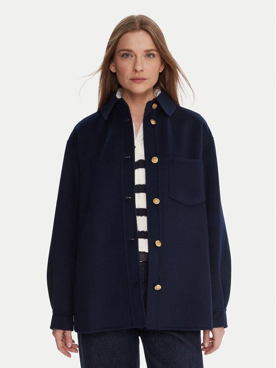 Tommy Hilfiger Вълнено палто WW0WW46558 Relaxed Fit