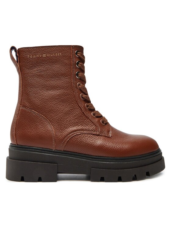 Tommy Hilfiger Зимни обувки Bicolor Leather Lace-Up FW0FW08160