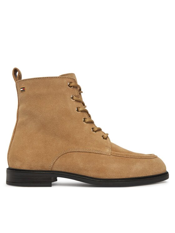 Tommy Hilfiger Зимни обувки Enamel Flag Suede Lace-Up Boot FW0FW09681