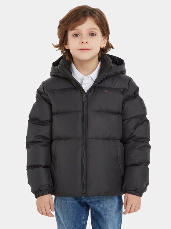 Tommy Hilfiger Зимно яке Essential KB0KB08341 D Черен Regular Fit