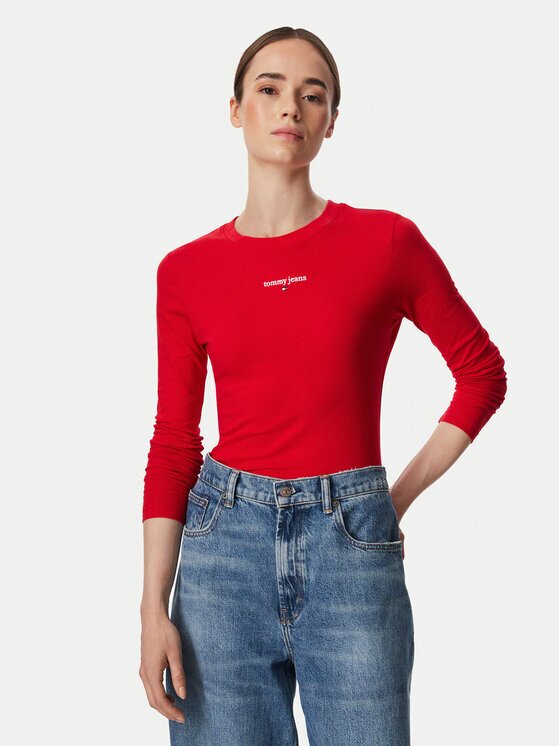 Tommy Jeans Блуза Classic Logo DW0DW23248 Slim Fit