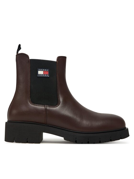 Tommy Jeans Боти тип челси Tjw Chelsea Leather Boot EN0EN02825