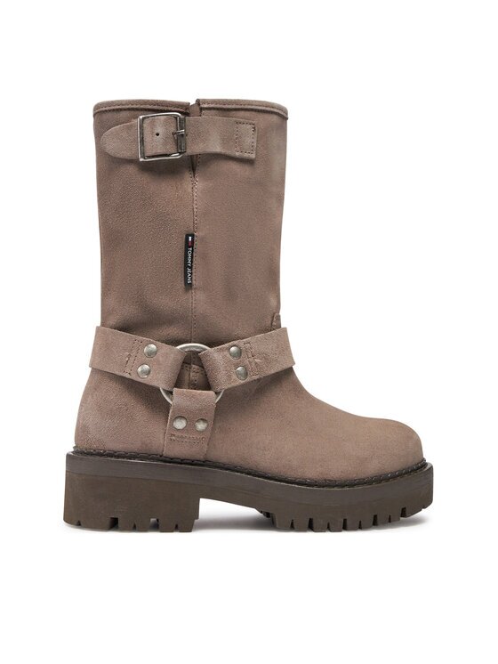 Tommy Jeans Боти Tjw Urban Biker Boot Suede EN0EN02729