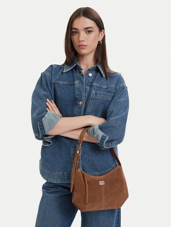 Tommy Jeans Дамска чанта Tjw Slouchy Suede Shoulder Bag AW0AW18859