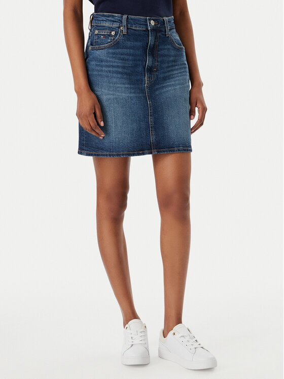 Tommy Jeans Дънкова пола DW0DW22714 Straight Fit