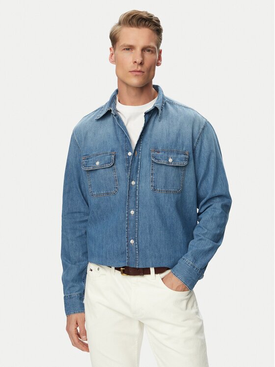 Tommy Jeans дънкова риза DM0DM23028 Relaxed Fit