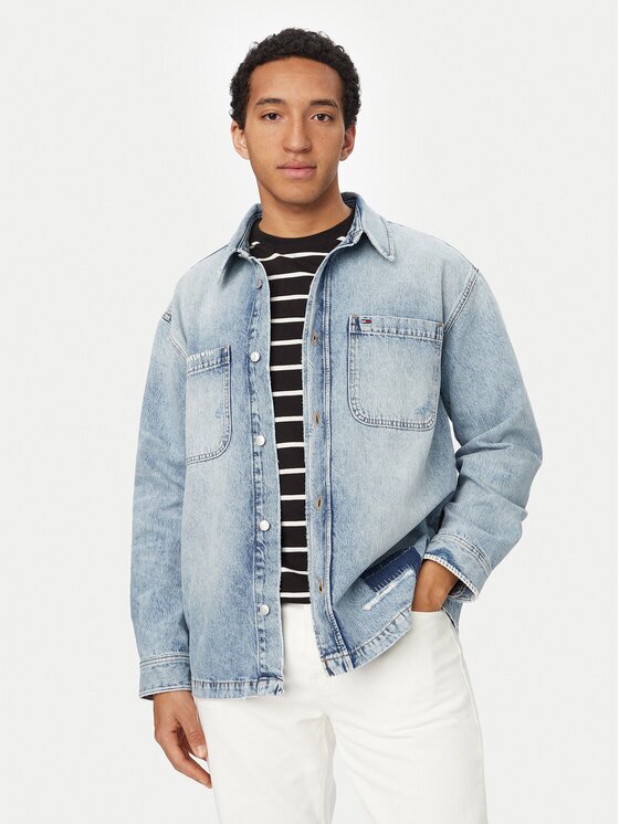 Tommy Jeans дънкова риза DM0DM23269 Relaxed Fit