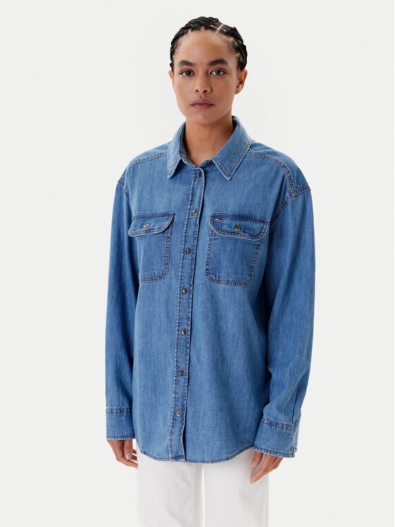 Tommy Jeans дънкова риза DW0DW21073 Relaxed Fit