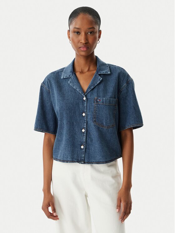 Tommy Jeans дънкова риза DW0DW22216 Relaxed Fit