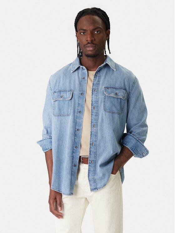 Tommy Jeans дънкова риза Western DM0DM22304 Relaxed Fit