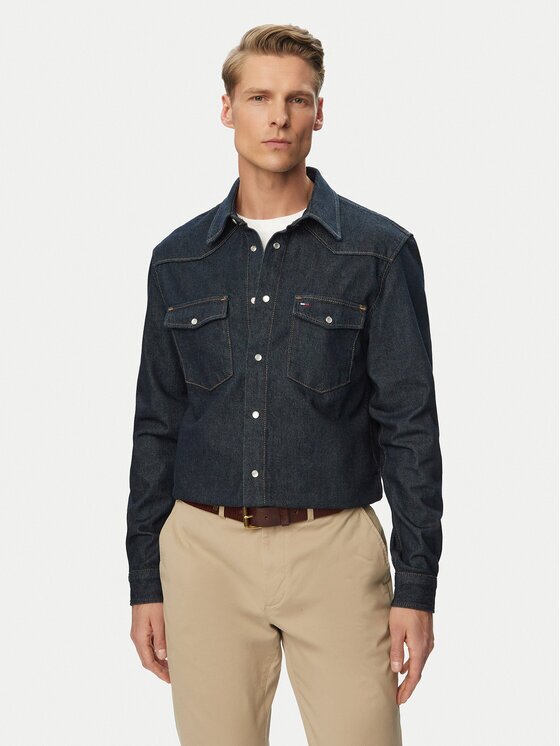 Tommy Jeans дънкова риза Western DM0DM23022 Regular Fit