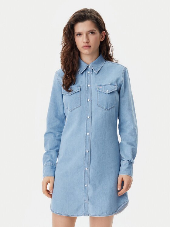 Tommy Jeans Дънкова рокля DW0DW20111 Regular Fit