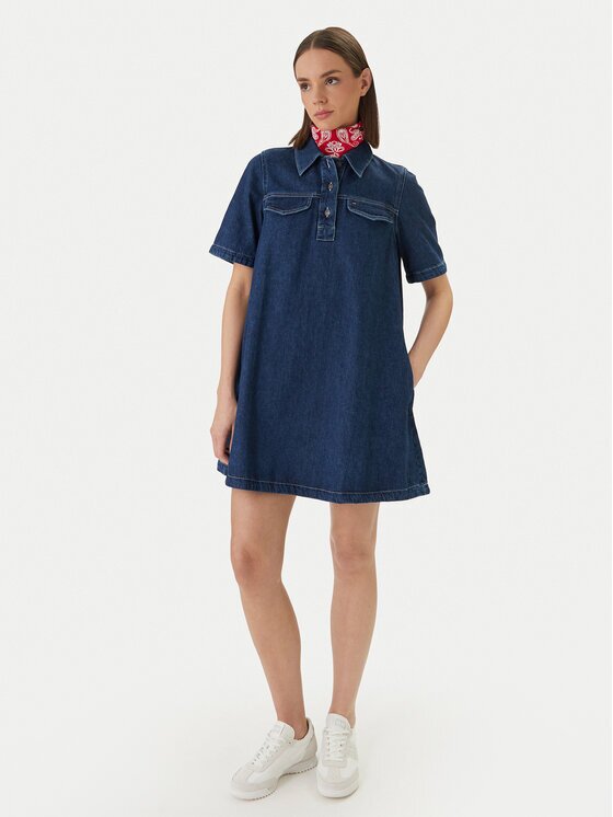 Tommy Jeans Дънкова рокля DW0DW22989 Regular Fit