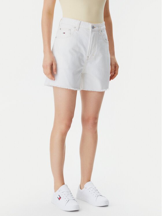 Tommy Jeans Дънкови шорти DW0DW20093 Екрю Mom Fit