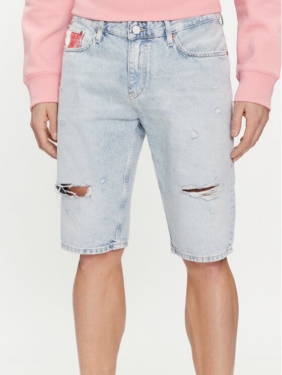 Tommy Jeans Дънкови шорти Ryan DM0DM18804 Светлосиньо Slim Fit