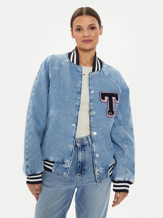 Tommy Jeans Дънково яке Letterman DW0DW18202 Oversize