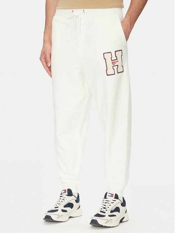 Tommy Jeans Долнище анцуг Towel Patch DM0DM21277 Екрю Regular Fit