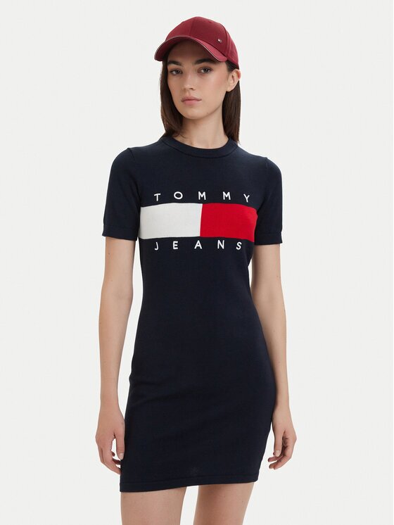 Tommy Jeans Ежедневна рокля Flag DW0DW22853 Slim Fit