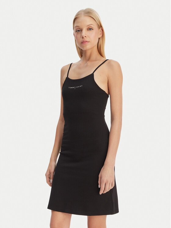 Tommy Jeans Ежедневна рокля Linear DW0DW22338 Slim Fit