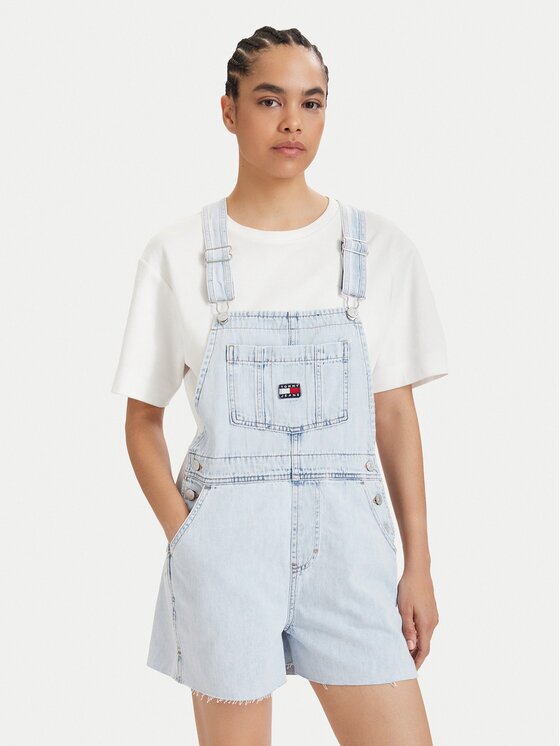 Tommy Jeans Гащеризон с презрамки Dungaree DW0DW22402 Relaxed Fit