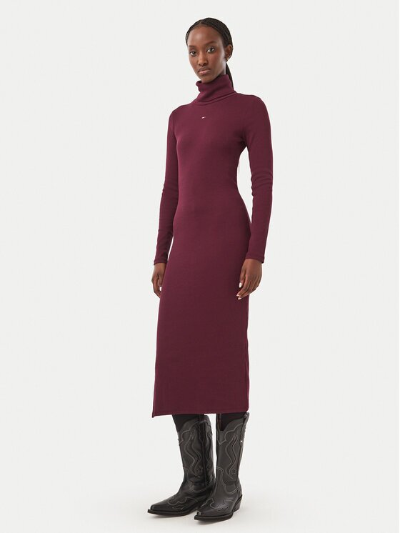 Tommy Jeans Плетена рокля Bodycon DW0DW23320 Slim Fit