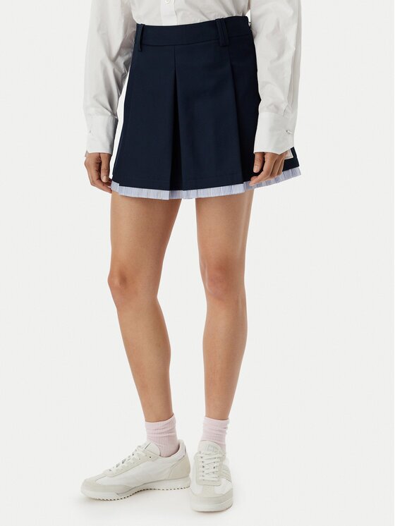 Tommy Jeans Пола тип трапец Varsity Pleated DW0DW22758 Regular Fit
