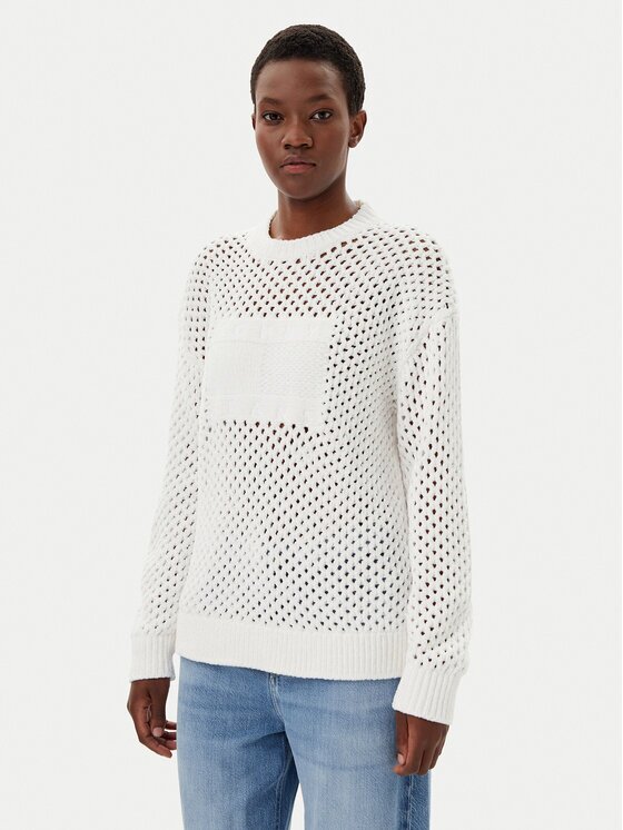 Tommy Jeans Пуловер DW0DW20262 Екрю Relaxed Fit