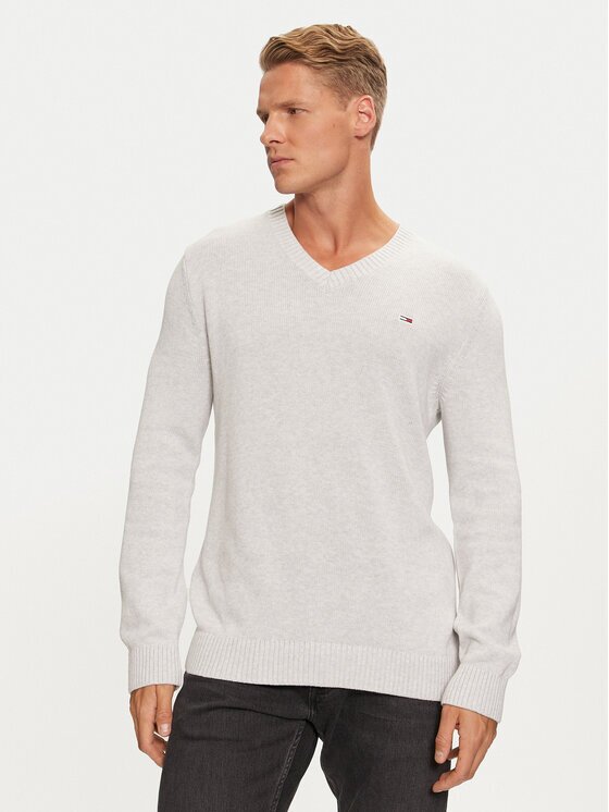 Tommy Jeans Пуловер Essential DM0DM19429 Светлосиньо Slim Fit