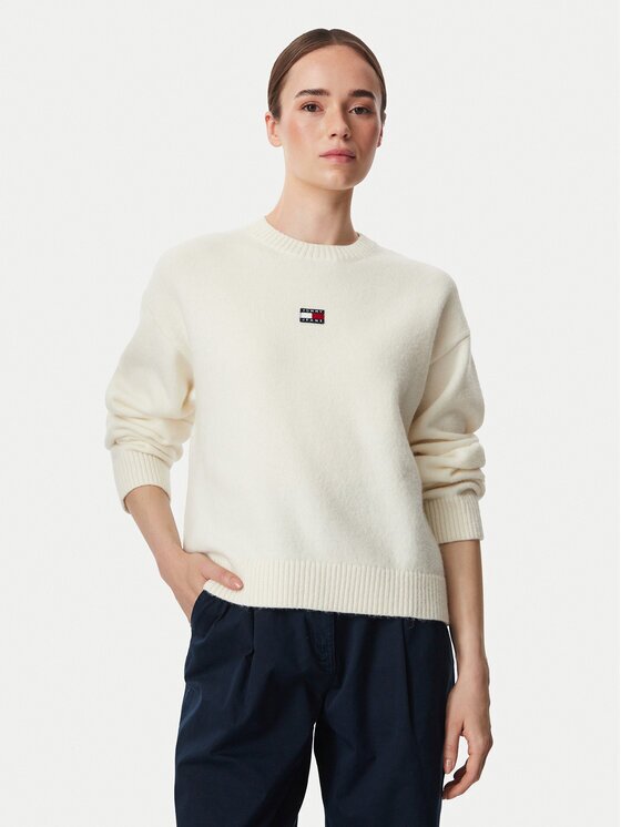 Tommy Jeans Пуловер Fluffy Badge DW0DW23831 Regular Fit