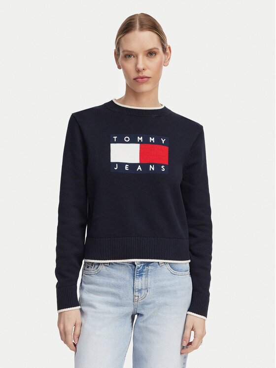 Tommy Jeans Пуловер Intarsia Flag Badge DW0DW22316 Relaxed Fit