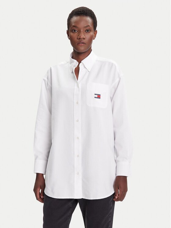 Tommy Jeans Риза Badge DW0DW20988 Oversize
