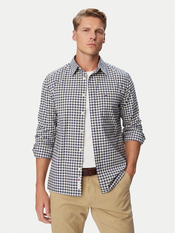 Tommy Jeans Риза Check Oxford DM0DM23516 Regular Fit