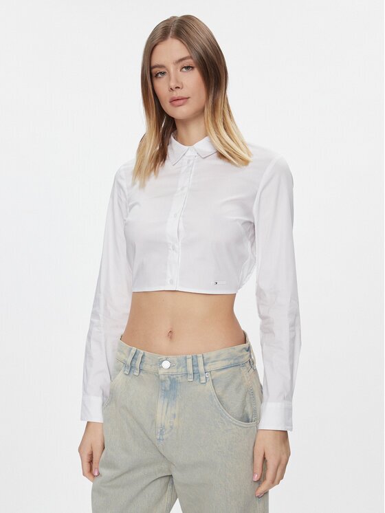 Tommy Jeans Риза DW0DW17344 Светлосиньо Slim Fit