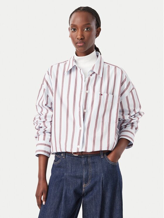 Tommy Jeans Риза Essetnial DW0DW23340 Oversize