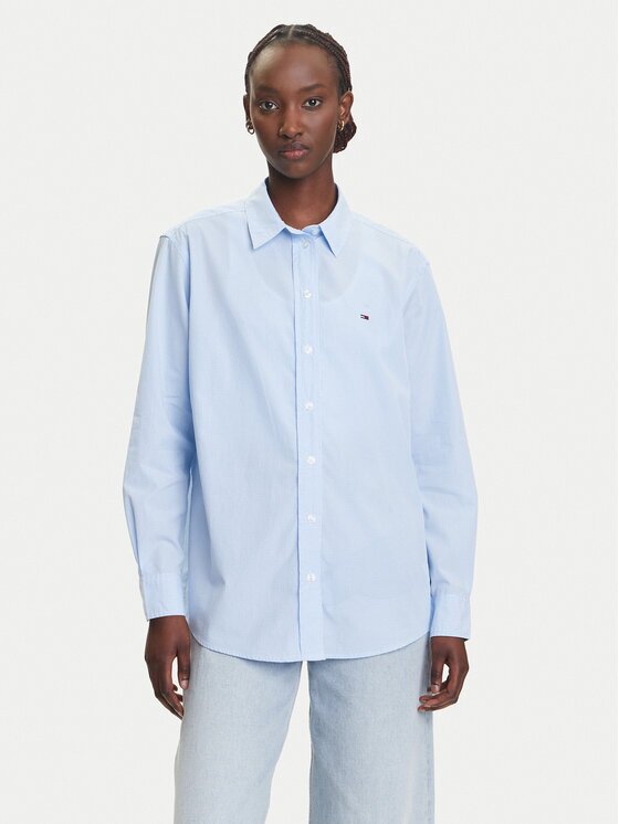 Tommy Jeans Риза Micro Gingham DW0DW20987 Relaxed Fit
