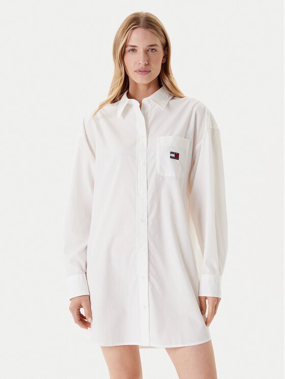 Tommy Jeans Рокля тип риза DW0DW21122 Relaxed Fit