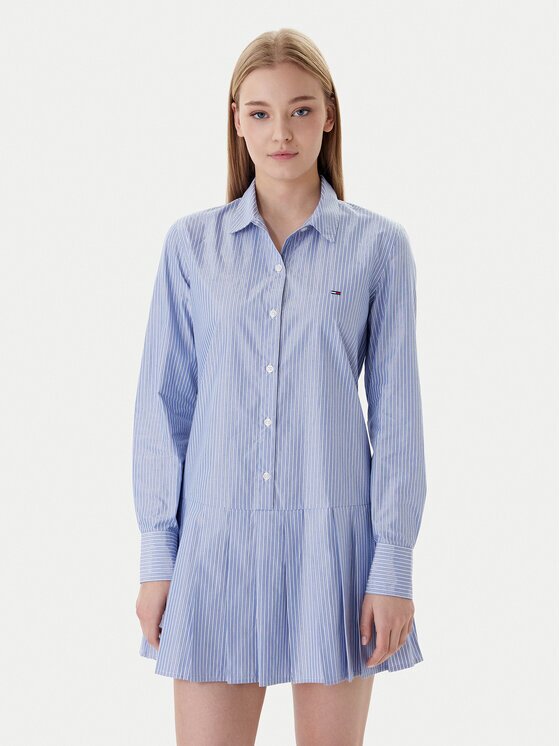 Tommy Jeans Рокля тип риза Party DW0DW22635 Regular Fit