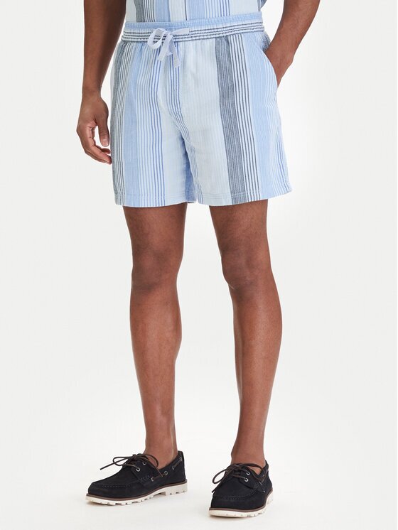 Tommy Jeans Шорти от плат Dobby Stripe DM0DM22830 Светлосиньо Relaxed Fit