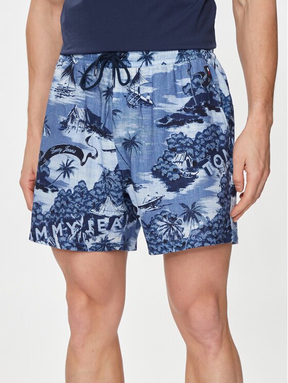 Tommy Jeans Шорти от плат Hawaiian DM0DM18807 Regular Fit