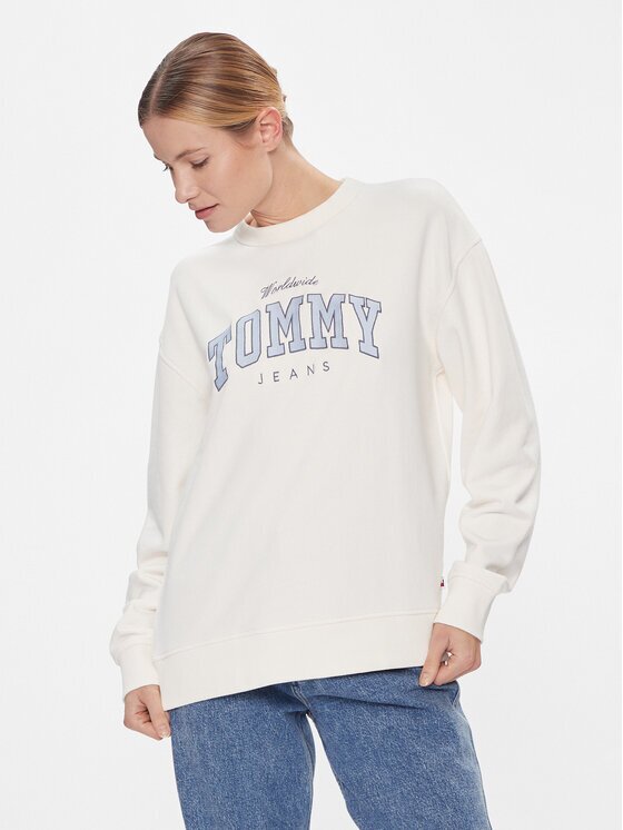 Tommy Jeans Суитшърт Tjw Rlx Varsity Luxe Crew DW0DW17339 Regular Fit