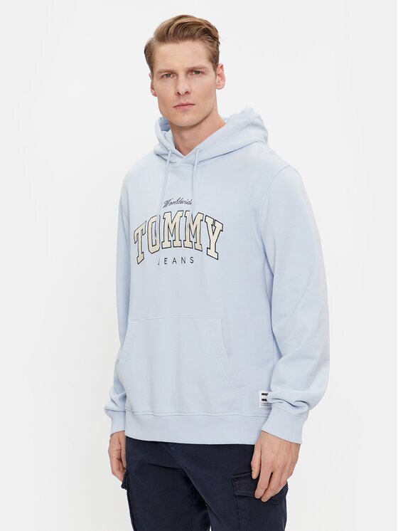 Tommy Jeans Суитшърт Varsity DM0DM18401 Светлосиньо Regular Fit