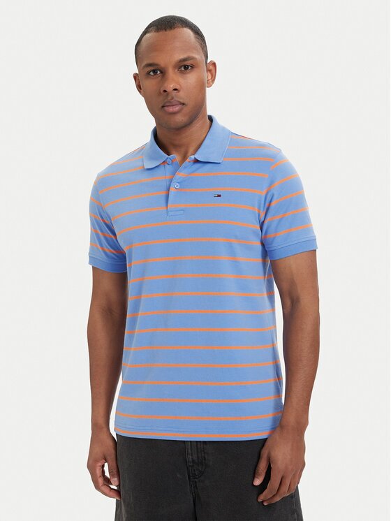 Tommy Jeans Тениска с яка и копчета DM0DM22708 Regular Fit