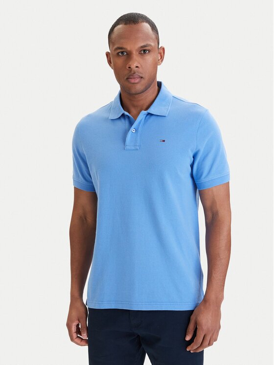 Tommy Jeans Тениска с яка и копчета DM0DM22711 Regular Fit