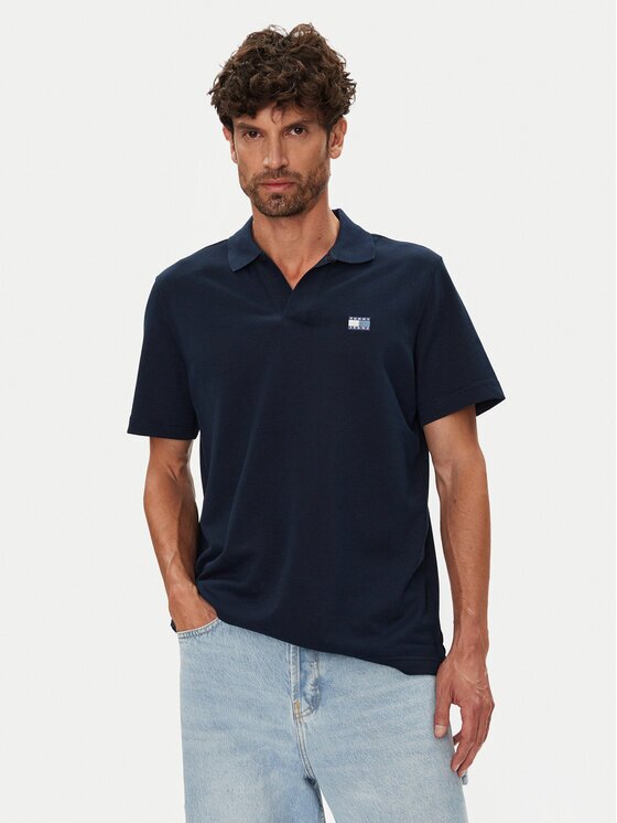Tommy Jeans Тениска с яка и копчета Skipper DM0DM21657 Regular Fit